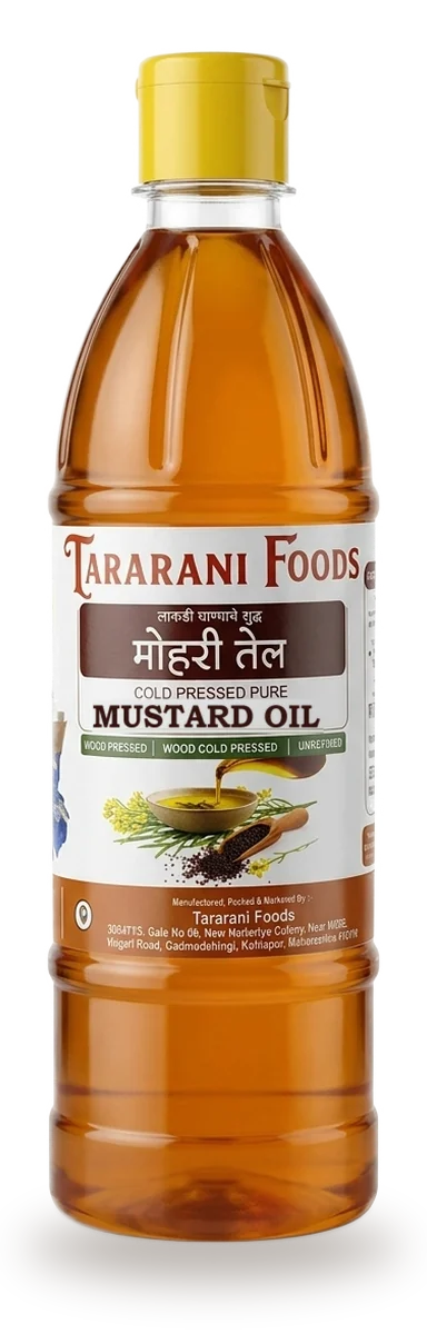 Mustard Oil bottle — Tararani Foods wood-pressed